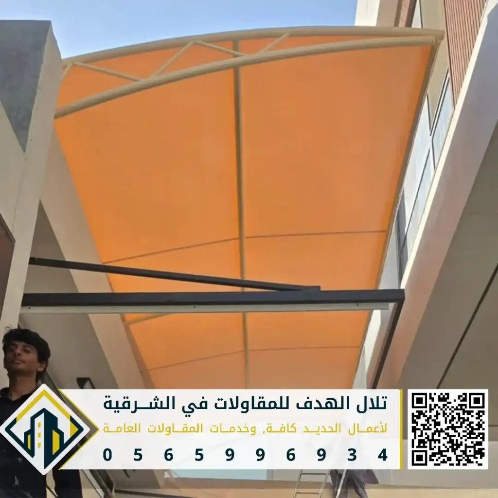 تجهيز المظلات الخارجية في الخبر في حي الكوثر
